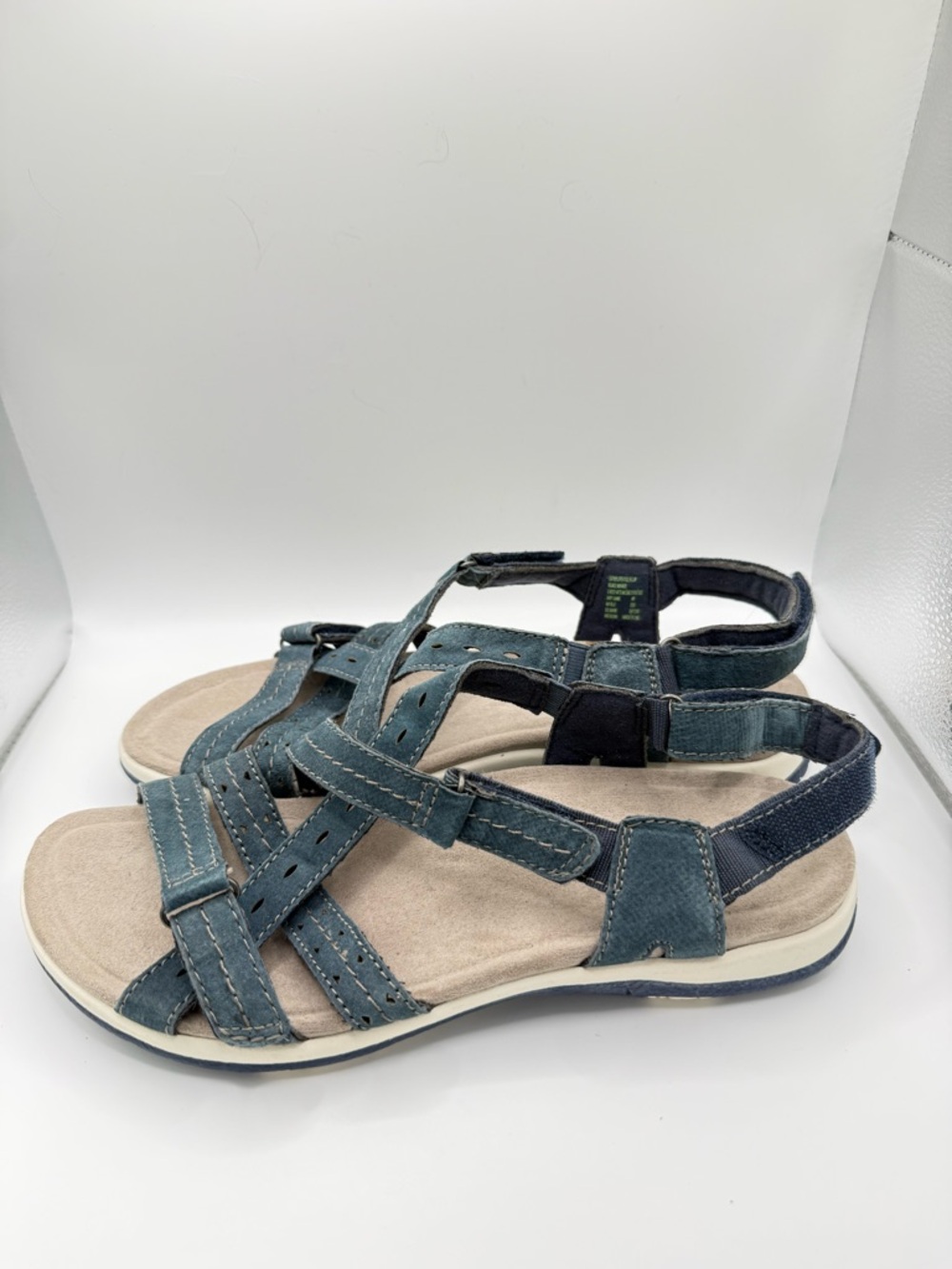 Earth Origins Women's Sammie Sport Sandal Blue Size 10 W Leather Upper Outdoor - Picture 6 of 10